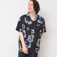 【洗える】フラワープリントシャツ