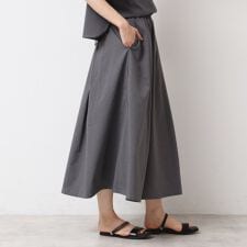 【撥水・セットアップ可能・ウエストゴム】フレアースカート