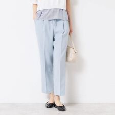 【ウエストゴム・洗える】センターライン入りテーパードパンツ（XS～L）