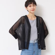 【洗える】メッシュカーディガン