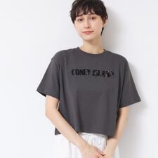【洗える】スパンコールロゴTシャツ（XS～L）