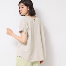 【洗える】袖タックデザインカットソー
