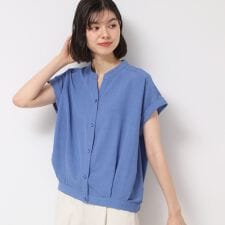 【洗える】フレンチスリーブスキッパーシャツ（XS～L）