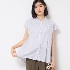 【洗える】フレンチスリーブフレアーブラウス（XS～L）