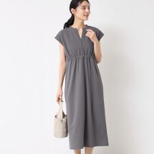 【洗える】カットジョーゼットリラクシーワンピース