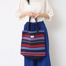 【マシンウォッシャブル・A4収納可】ランダムボーダーニットBAG