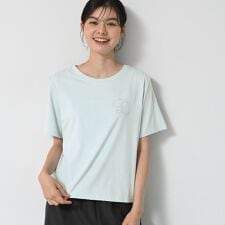 【接触冷感・洗える】チュール刺繍Tシャツ