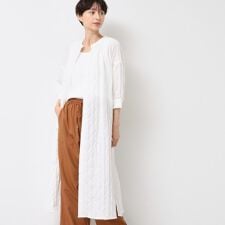 【洗える／五分袖】ジャカードワンピース