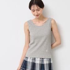 【2WAY・洗える】リブタンクトップ