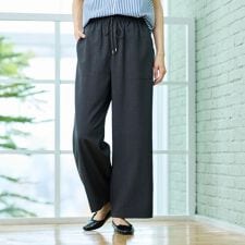 【ウエストゴム・洗える】アウトポケットワイドパンツ（XS～L）