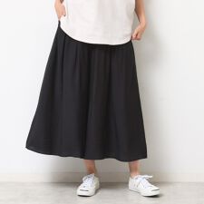 【セットアップ可ウエストゴム洗える】ドレープワイドパンツ
