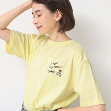 【ユニセックス・洗える】Deddy刺繍入り オーガニックコットンTシャツ