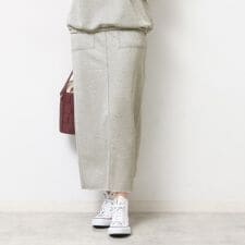 【セットアップ可・洗える】ラメ裏毛ナロースカート