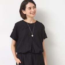 【セットアップ可】スラブクロス2WAYネックブラウス