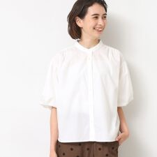 【洗える】バルーンスリーブバッグギャザーブラウス