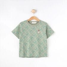 【洗える・リンクコーデ】Deddy刺繍入り オーガニックコットンTシャツ