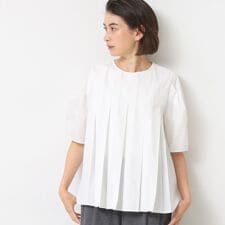【洗える】タックデザインブラウス