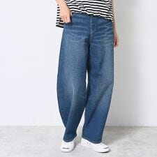 【洗える】デニムカーブパンツ