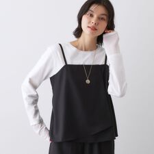 【セットアップ可・洗える】アシメキャミソール