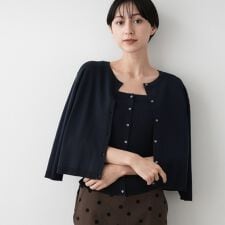【2点セット・洗える】2WAYカーディガン＆キャミソールアンサンブル