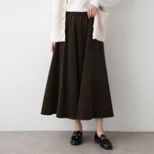 【洗える】コーデュロイフレアスカート