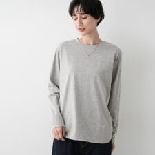 【選べる首元デザイン洗える】クルーネックロングTシャツ