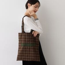 チェックトートバッグ