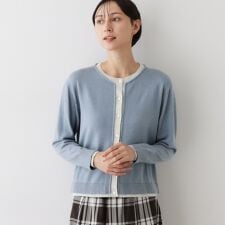 デッサン(Dessin)の【洗える】バイカラーカーディガン