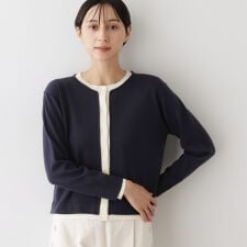 デッサン(Dessin)の【洗える】バイカラーカーディガン