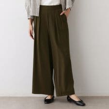 【セットアップ可・洗える】ダブルタックワイドパンツ