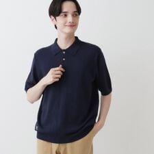 【洗える】襟付き半袖ニット