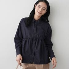 【洗える】ペプラムブラウス