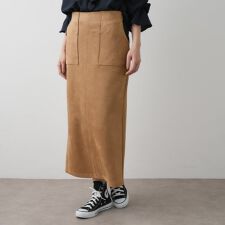 【セットアップ可・洗える】マシュマロスウェードスカート