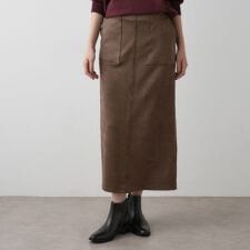 【セットアップ可・洗える】マシュマロスウェードスカート