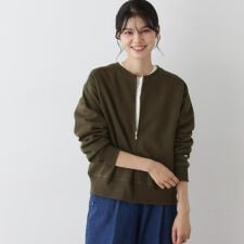 【洗える】フロントジップカーディガン