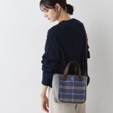 【2WAY・軽量】チェックトート