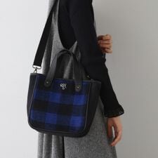 【2WAY・軽量】チェックトート
