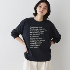 洗える】メッセージロゴロングスリーブTシャツ | デッサン(Dessin 