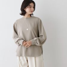 【体型カバー・洗える】ドロップショルダーブラウス