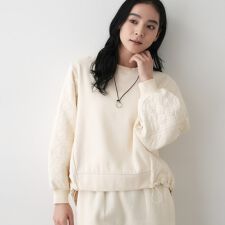 【セットアップ可洗える】裏毛キルトトップス