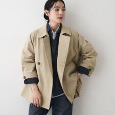 デッサン(Dessin)の【撥水・洗える】スタンドカラートレンチジャケット