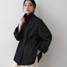 デッサン(Dessin)の【撥水・洗える】スタンドカラートレンチジャケット