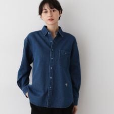 【ユニセックス洗える】10OZコットンデニムシャツ