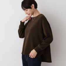 【洗える】ベロアサーマルカットソー