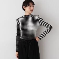 【洗える】リブタートルネックニット