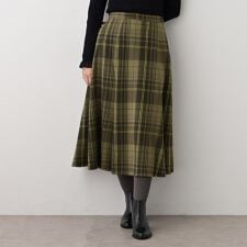 デッサン(Dessin)の【洗える】チェック柄起毛フレアスカート