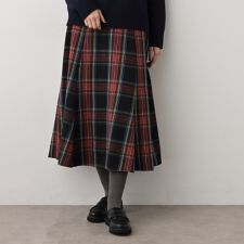 デッサン(Dessin)の【洗える】チェック柄起毛フレアスカート