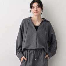 【セットアップ可洗える】ツイードライクスキッパーシャツ