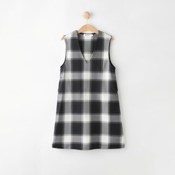 【リンクコーデ】チェックジャンパースカート