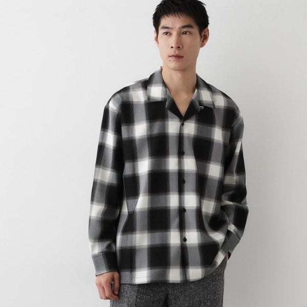 【洗える】チェック柄シャツ